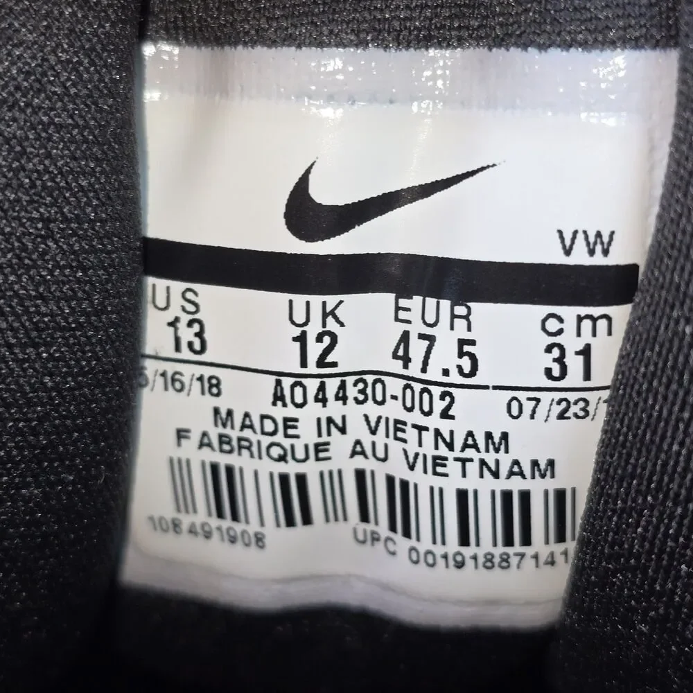 Nike Air Versitile III Men's Sz 13 Black Gray Basketball Shoes (AO4430-002) NEW - Picture 8 of 9